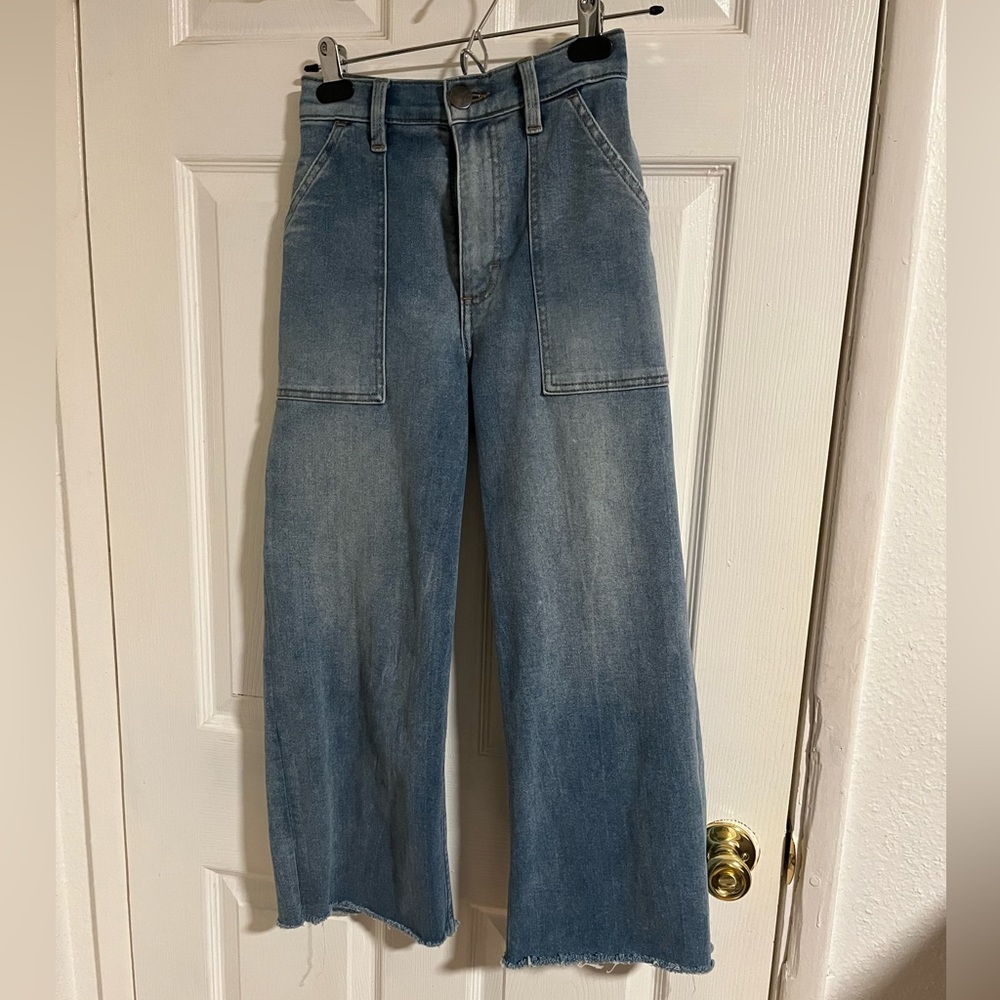 Wrangler wide leg crop high rise jeans size 24